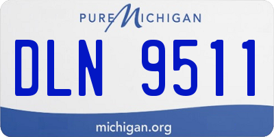 MI license plate DLN9511