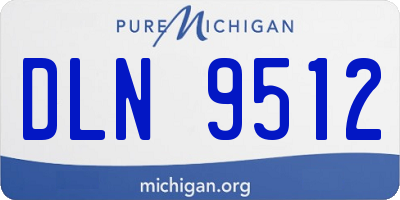 MI license plate DLN9512