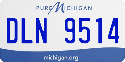 MI license plate DLN9514