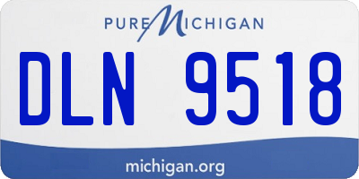 MI license plate DLN9518