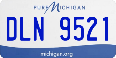 MI license plate DLN9521