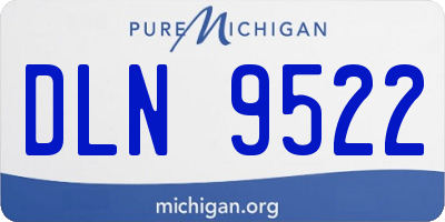 MI license plate DLN9522