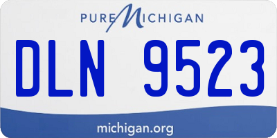 MI license plate DLN9523