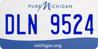 MI license plate DLN9524