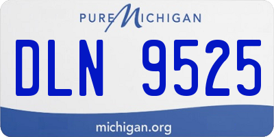 MI license plate DLN9525