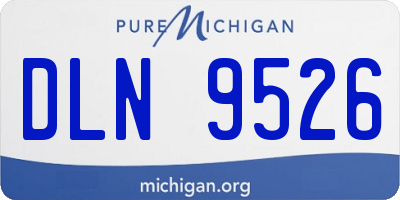 MI license plate DLN9526