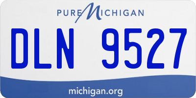 MI license plate DLN9527