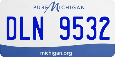 MI license plate DLN9532