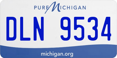 MI license plate DLN9534