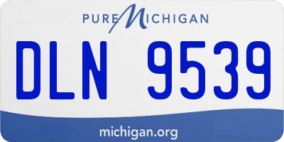 MI license plate DLN9539