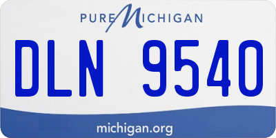 MI license plate DLN9540