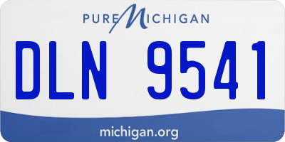 MI license plate DLN9541