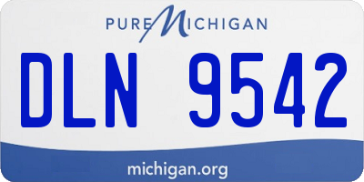 MI license plate DLN9542