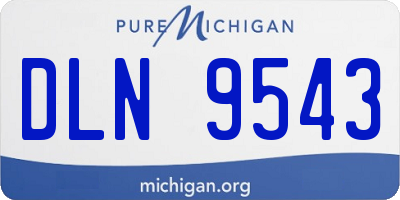 MI license plate DLN9543