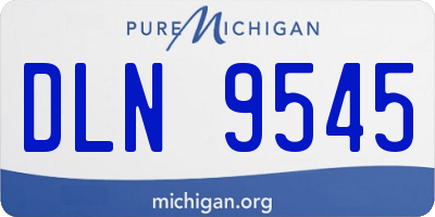 MI license plate DLN9545