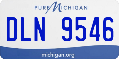 MI license plate DLN9546