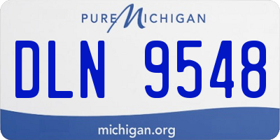 MI license plate DLN9548