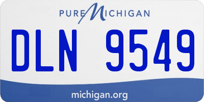 MI license plate DLN9549