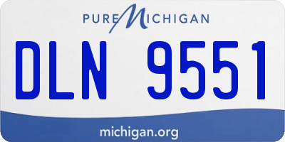 MI license plate DLN9551