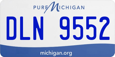 MI license plate DLN9552