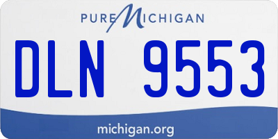 MI license plate DLN9553