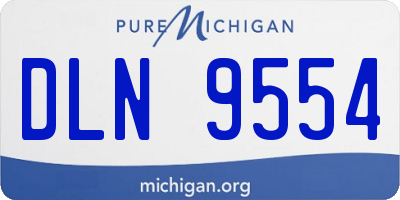 MI license plate DLN9554