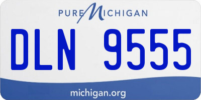 MI license plate DLN9555