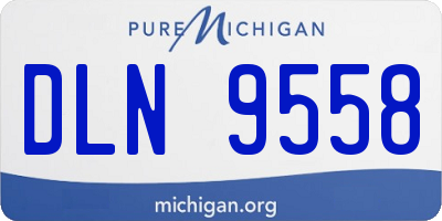 MI license plate DLN9558