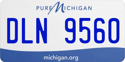 MI license plate DLN9560