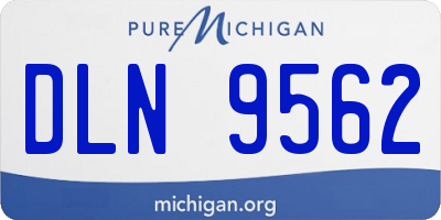 MI license plate DLN9562