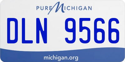 MI license plate DLN9566