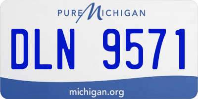 MI license plate DLN9571