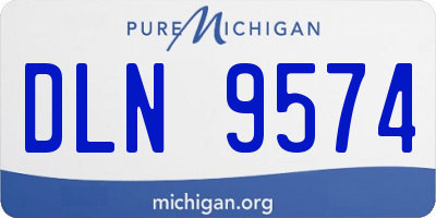 MI license plate DLN9574