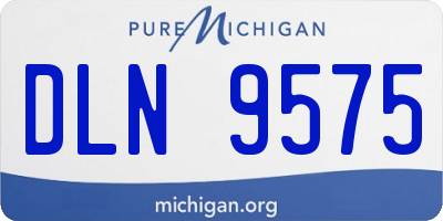 MI license plate DLN9575