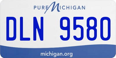 MI license plate DLN9580