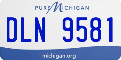 MI license plate DLN9581