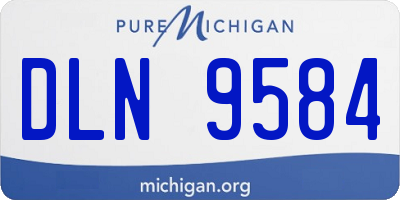 MI license plate DLN9584