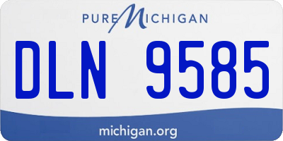 MI license plate DLN9585
