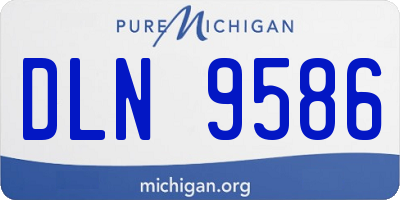 MI license plate DLN9586