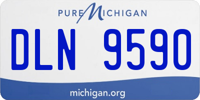 MI license plate DLN9590