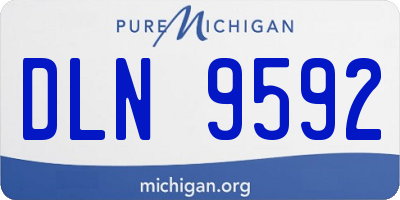 MI license plate DLN9592