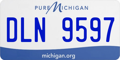 MI license plate DLN9597