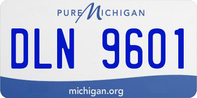 MI license plate DLN9601