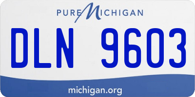 MI license plate DLN9603