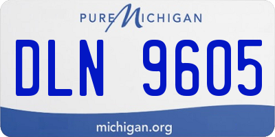 MI license plate DLN9605