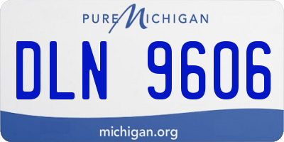 MI license plate DLN9606