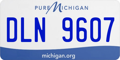 MI license plate DLN9607