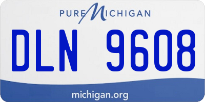 MI license plate DLN9608