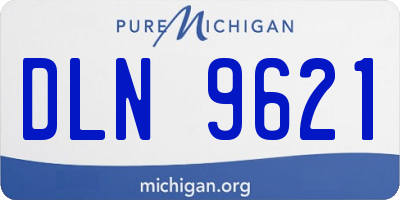 MI license plate DLN9621