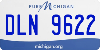 MI license plate DLN9622